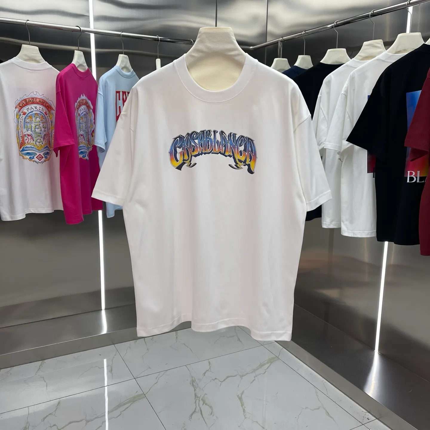 25ss New Arrival Casablanca Classic Series T ～ ， ， 。 ， Classic ， In Stock ！ ：White Black Size：S M L XL XXL